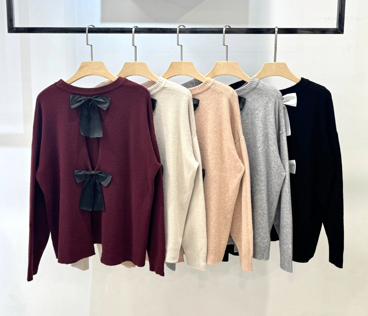 Pull Ample Doux à Noeuds Papillons Dos