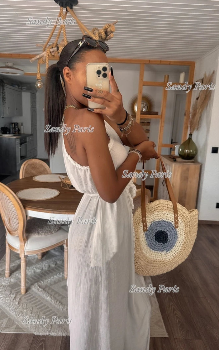 Robe longue asymétrique