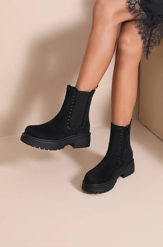 Bottines Chelsea à semelle crantée