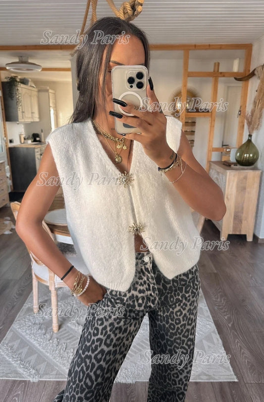 Gilet avec 30%mohair