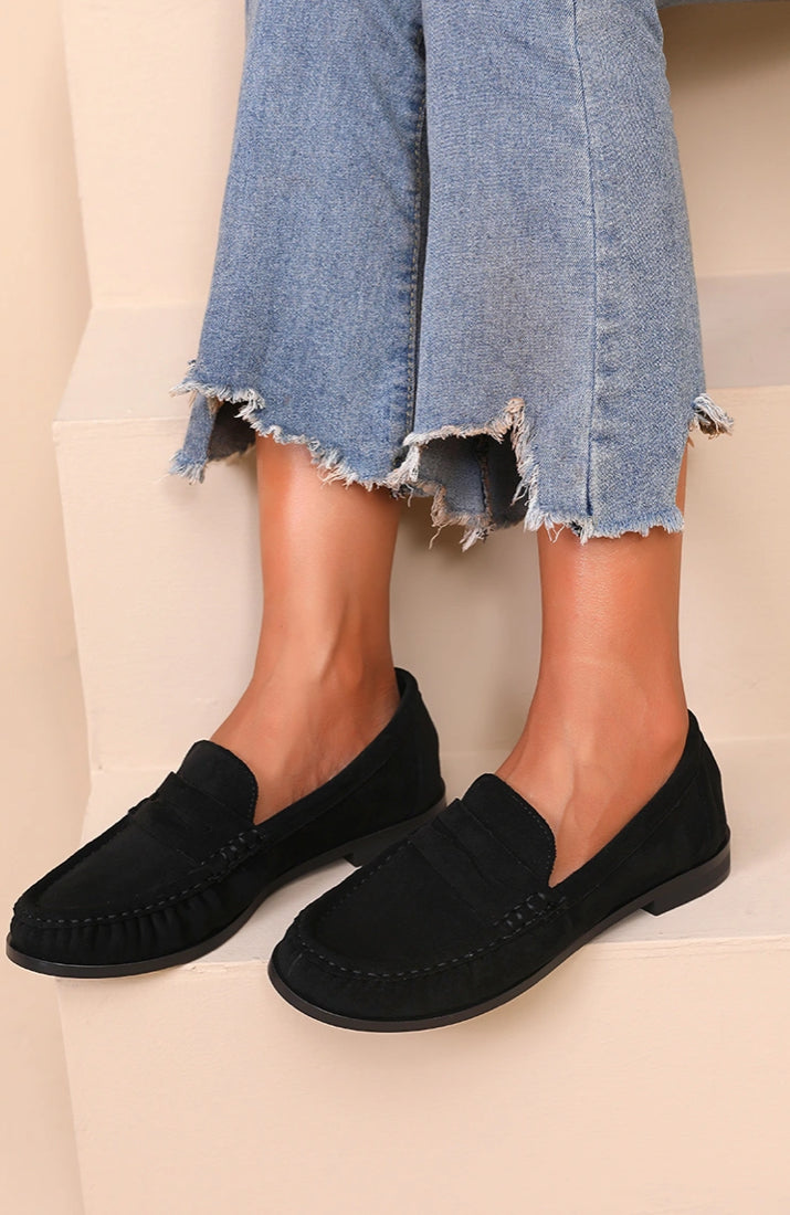 Mocassins en simili suede