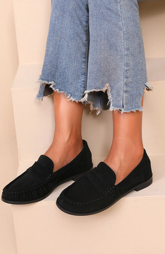 Mocassins en simili suede