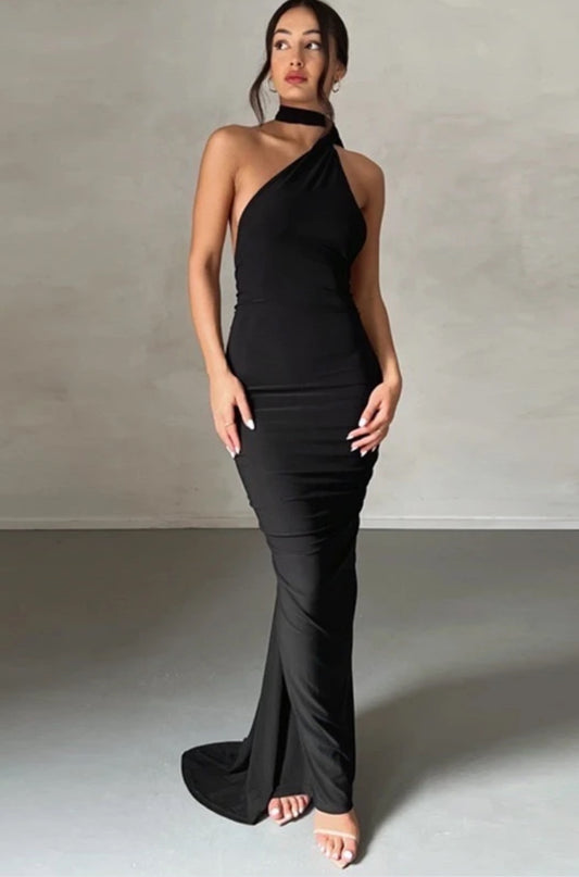Robe Longue Évasée Dos Nu